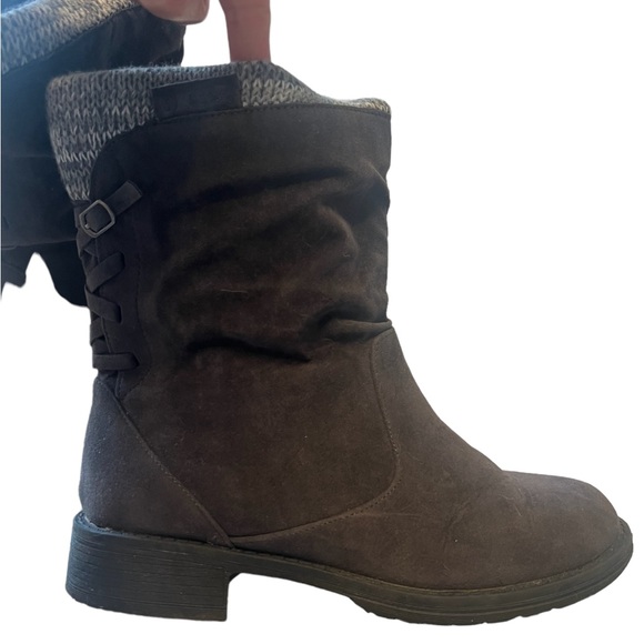 LUKEES by Muk Luks Gray Bella Bridgette Slouchy Boots size 7.5 Boho - Picture 9 of 13